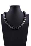 11.5-12.5mm Round Shape Tahiti Color Freshwater Pearl Necklace - Luna Piena 悅緣珍珠專門店