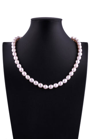 8-8.5mm Round Shape White Color Freshwater Pearl Necklace