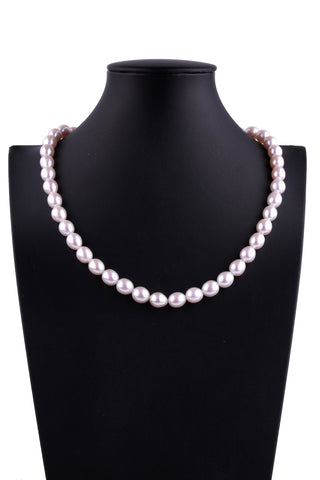 8.5-9mm Round Shape White Color Freshwater Pearl Necklace
